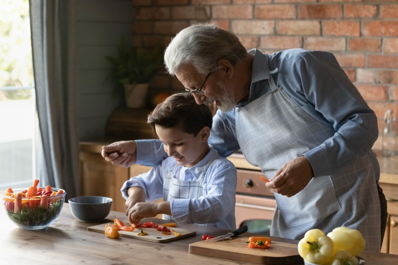 Nonno e nipote insieme