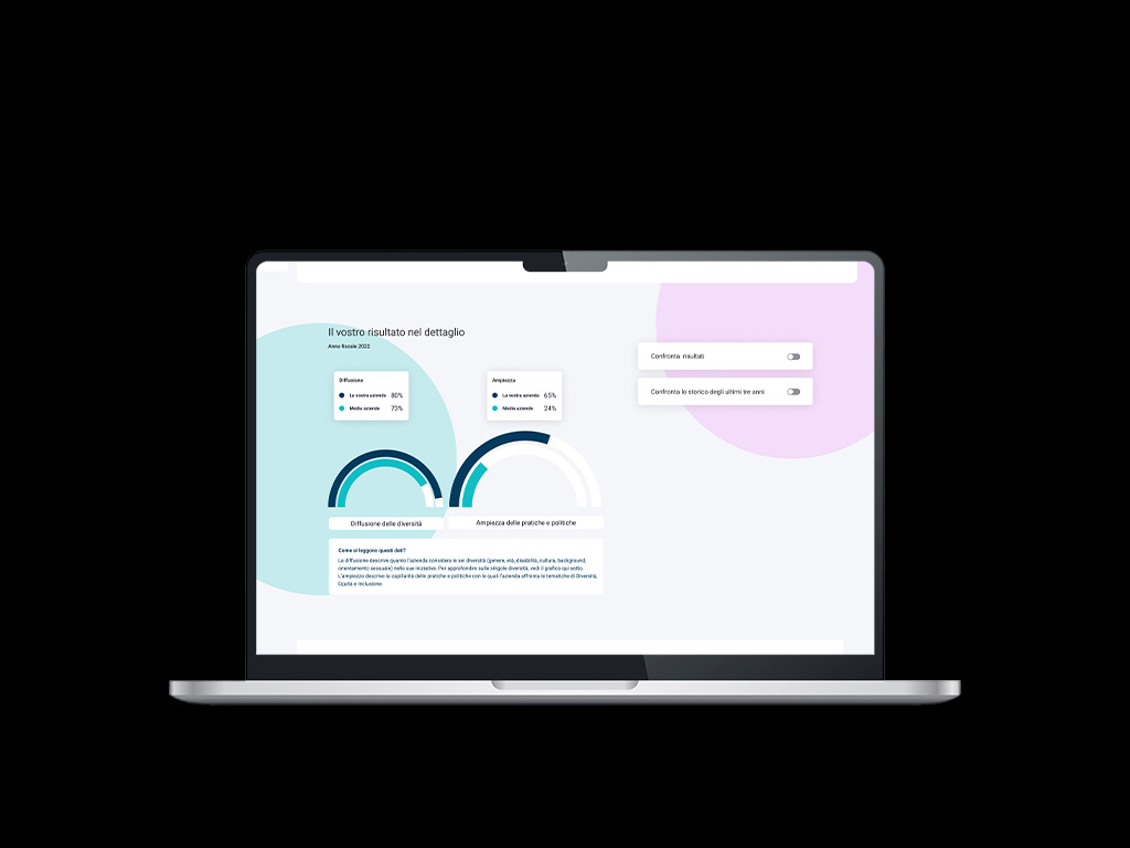 Anteprima del dettaglio dei risultati ottenuti con l’Inclusion Impact Index Plus.